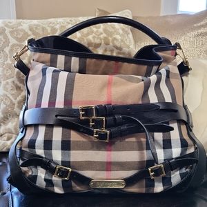 Burberry Bridle Check Gosford Handbag Hobo Shoulde